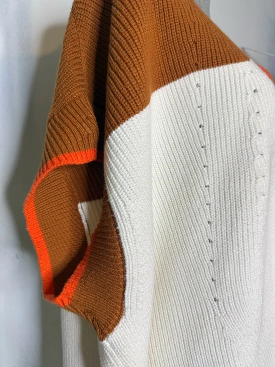 Anthropologie Maeve Rust Orange Ribbed Knit Sweater - Picture 4 of 5